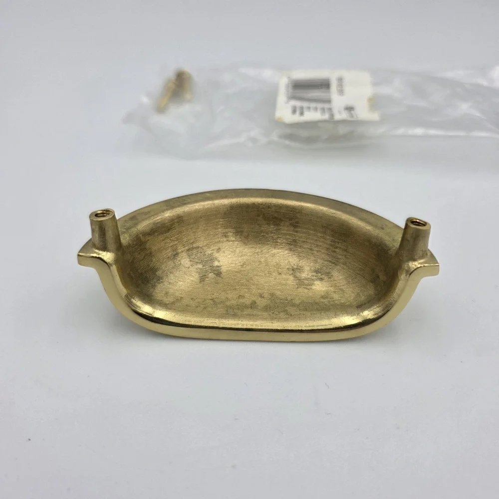 1 Amerock BP-4235-B Vtg Style‎ Brass Cup Cabinet Drawer Pull Handle 3.50